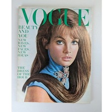 Vtg Vogue October 1 1967 Jean Shrimpton Fashion Beauty Magazine Retro