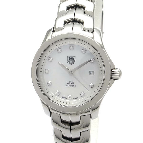 TAG HEUER Link WJF1317 White Case Size 26mm Ladies Used Watch