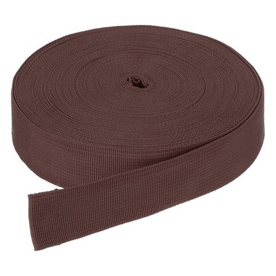 50Yard x 1 1/2'' Width Nylon Webbing Strap Poly Flat Webbing Strapping Dark Brown