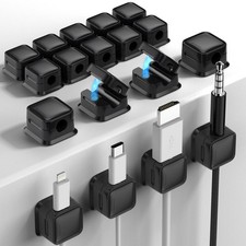 18 Pack Magnetic Cord Organizer Holder,Strong Adhesive Desk Cable Management ...