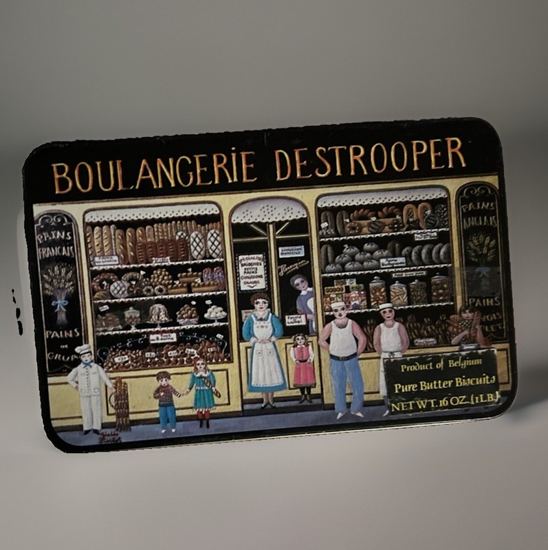 Vintage Boulangerie Destrooper Butter Cookie Tin 