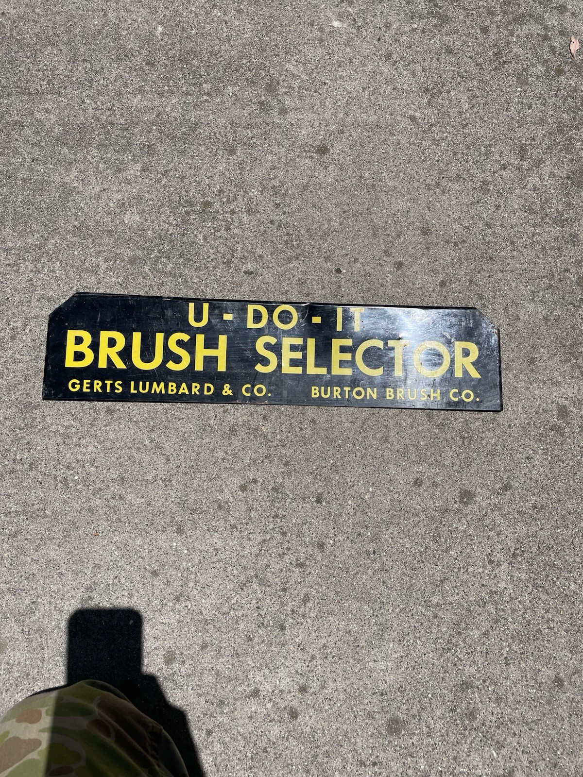 Vintage Sign Store Display Paint Brush Hardware Tool Advertising Pin Stripe