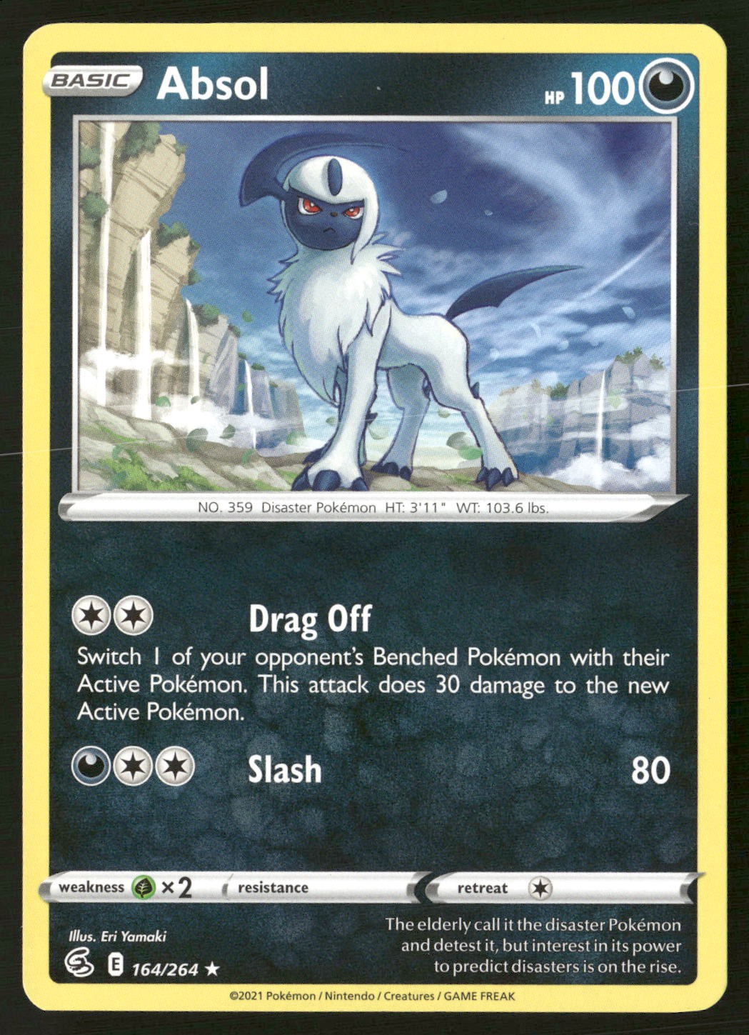 Absol 164/264 Rare Fusion Strike Pokemon Lightly Played