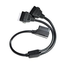 16 pin OBD2 OBDII Diagnostic Extender Splitter Extension 16 Pin Y Cable - 30CM