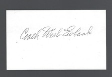 Weeb Ewbank - NFL Coach, Pro Football HOF - Autographed 3x5 Index Card W/COA