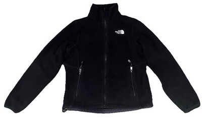 Women s The North Face Sz S/P Black Fleece Full Zip Hooded Jacket.