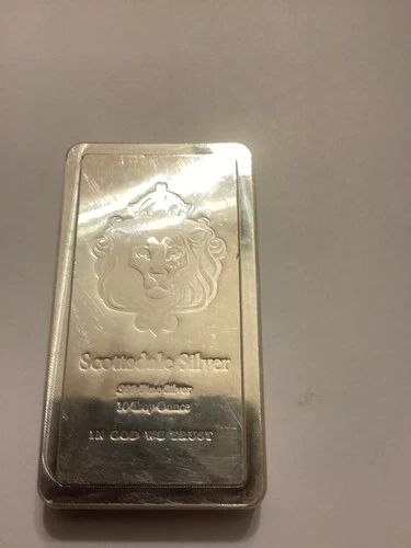 10 OZ .999 Silver Bar Scottsdale Stacker bullion