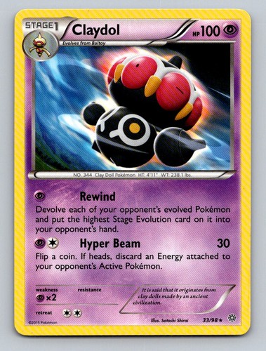 Claydol 33/98 Rare Ancient Origins Pokemon Lightly Played