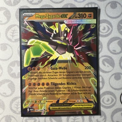 Pokémon Mega Zygarde Ex 047/088 Optimale Ordnung Deutsch Boosterfrisch