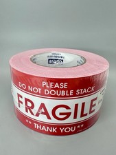 U-LINE Fragile Please Do Not Double Stack Thank You Labels 3" x 5" 500 Roll