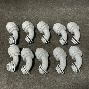 PECO NMLT-90-50 Liquidtight Connector, 90° 1/2" Non-Metallic Qty 10