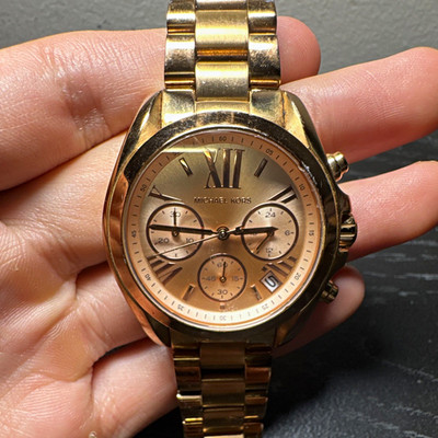 Michael Kors MK-5799 Women s Rose Gold Analog Quartz Chronograph Date Bracelet