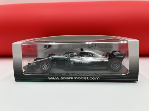 RARE 1:43 2018 #44 Lewis Hamilton Mercedes F1 W09 - Azerbaijan GP Winner - Spark
