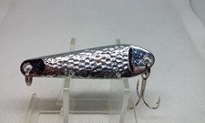 VINTAGE HOPKINS Style Silver Stainless 2 1/2" Jigging Spoon Fishing 3/4oz Lure