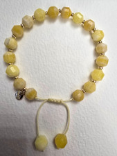 LOLA ROSE QUITE DAINTY YELLOW QUARTZ & GOLD BEAD GEMSTONE BRACELET - NWOT
