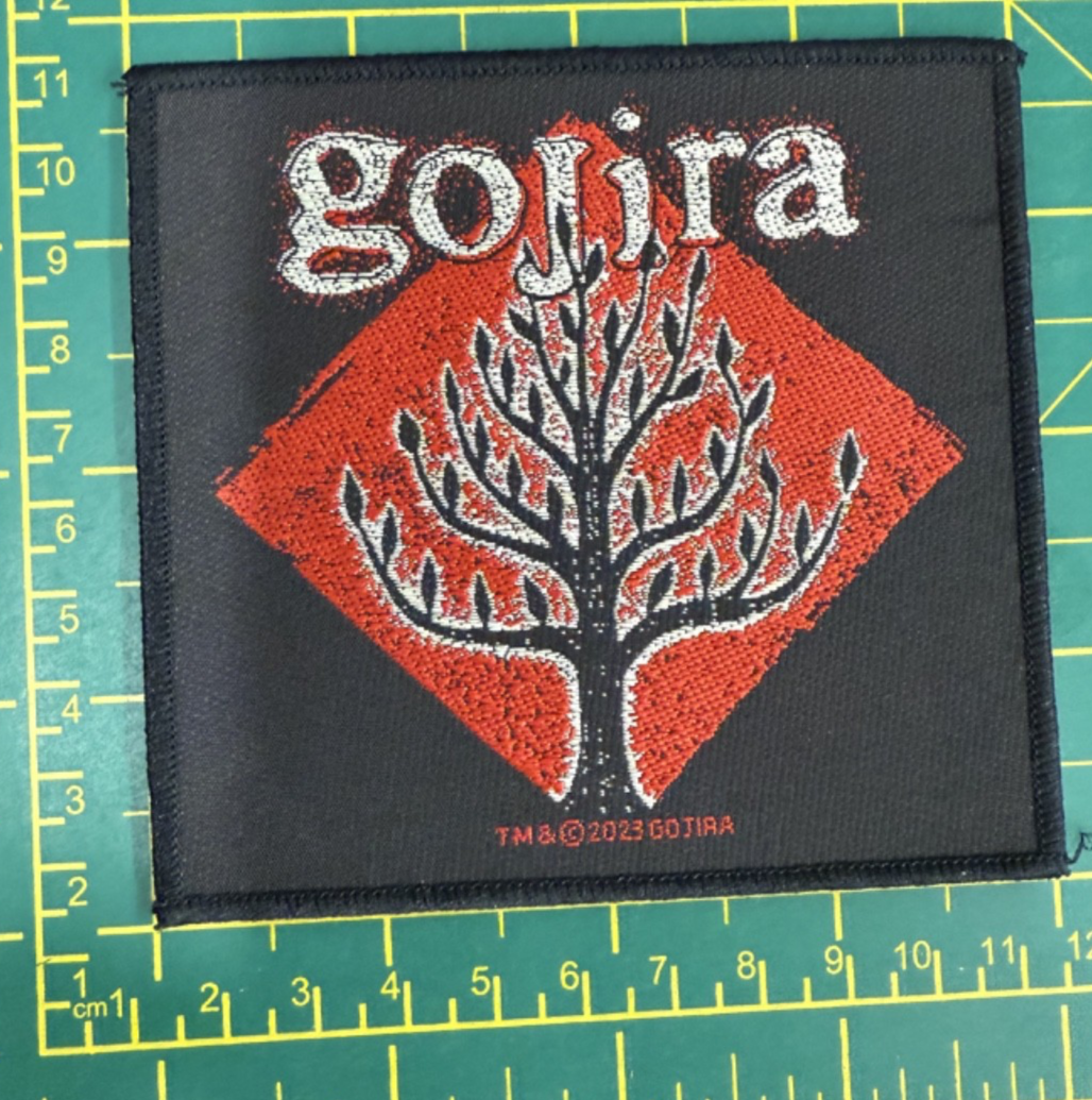 GOJIRA TREE OF LIFE WOVEN SEW ON PATCH OFFICIALLY LICENSED