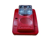 Gentex GEC3-24WR Fire Alarm Horn Strobe Wall Red w/ Mounting Plate