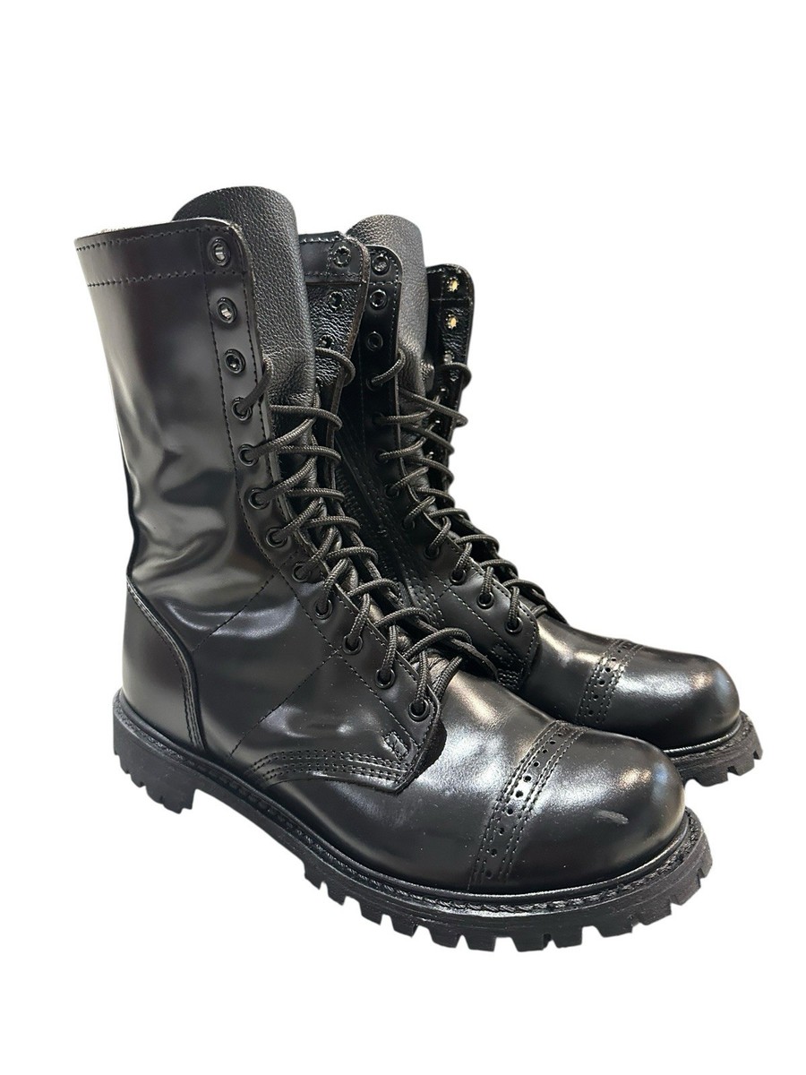 CORCORAN JUMP BOOTS 985 9.5 Black Leather Cap Toe Paratrooper