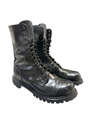 CORCORAN JUMP BOOTS 985 9.5 Black Leather Cap Toe Paratrooper