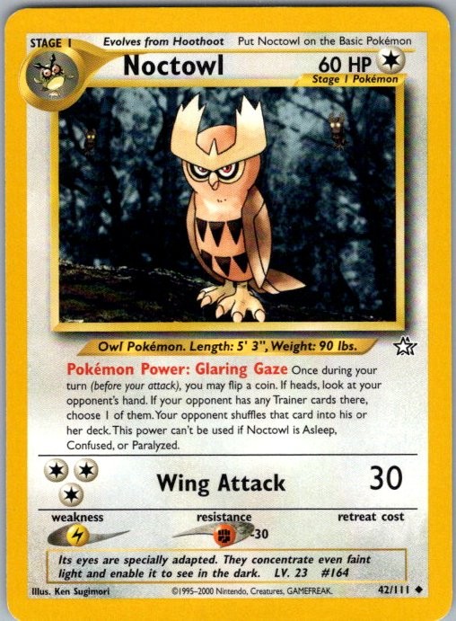 Noctowl 042/111 Uncommon Neo Genesis MP