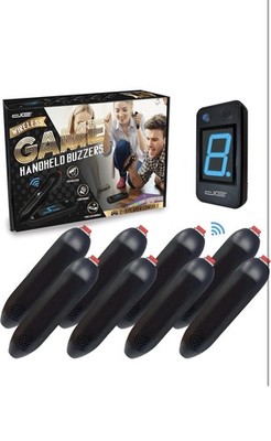 Wireless Game Buzzer System 8 Players Console First Buzz Trivia Set