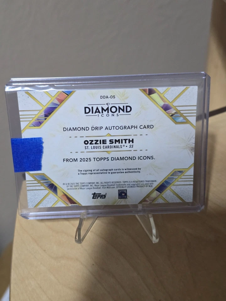2025 Topps Diamond Icons-Ozzie Smith Diamond Drip Auto 4 /10 Cardinals 🕶️ - Image 2 of 2
