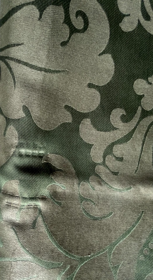 Bassanio Damask Faded Rosemary Italy  Designer  Fabric Remnant 24"x24" - Image 2 of 3