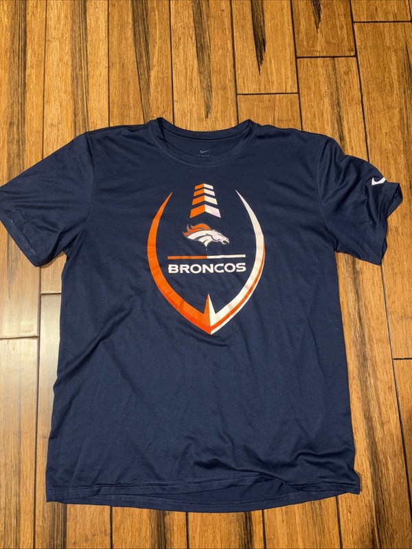 Denver Broncos Nike T Shirt Size Large Navy Blue
