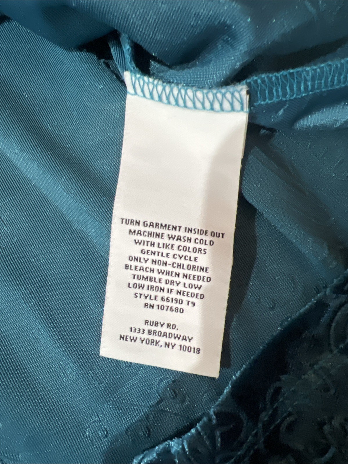 Ruby Rd Jacket Womans Large Turquoise Velvet Velo… - image 4