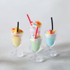 4x Dollhouse Miniature Ice Cream Food Set 1/12 Scale Kitchen Doll Accessories US