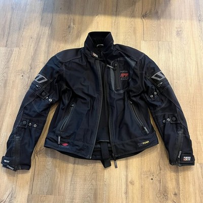 Rukka Goretex Cordura AFT Motorcycle Bike Jacket Black Armor Padded Size 52