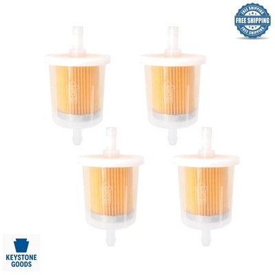 4-Pack Plastic Gas/Fuel Filter for BMW, Chevrolet, Jeep - Easy Install