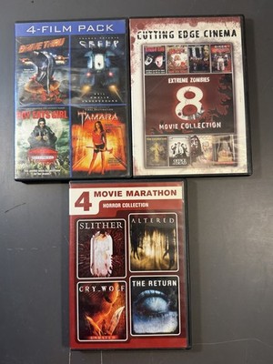 Horror DVD Movie Lot: Slither, Cry Wolf, Extreme Zombies, Creep, Drive Thru