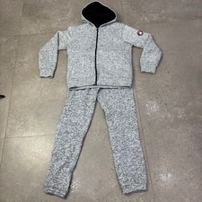 Canada Weathergear Tracksuit Men's M Grey Hooded Zip Pockets Polyester