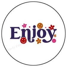 ENJOY ENVELOPE SEALS LABELS STICKERS PARTY FAVORS