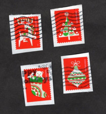  5526-9 Holiday Delights Stamps, Used Se-Tenent Set of 4, Forever, On Paper