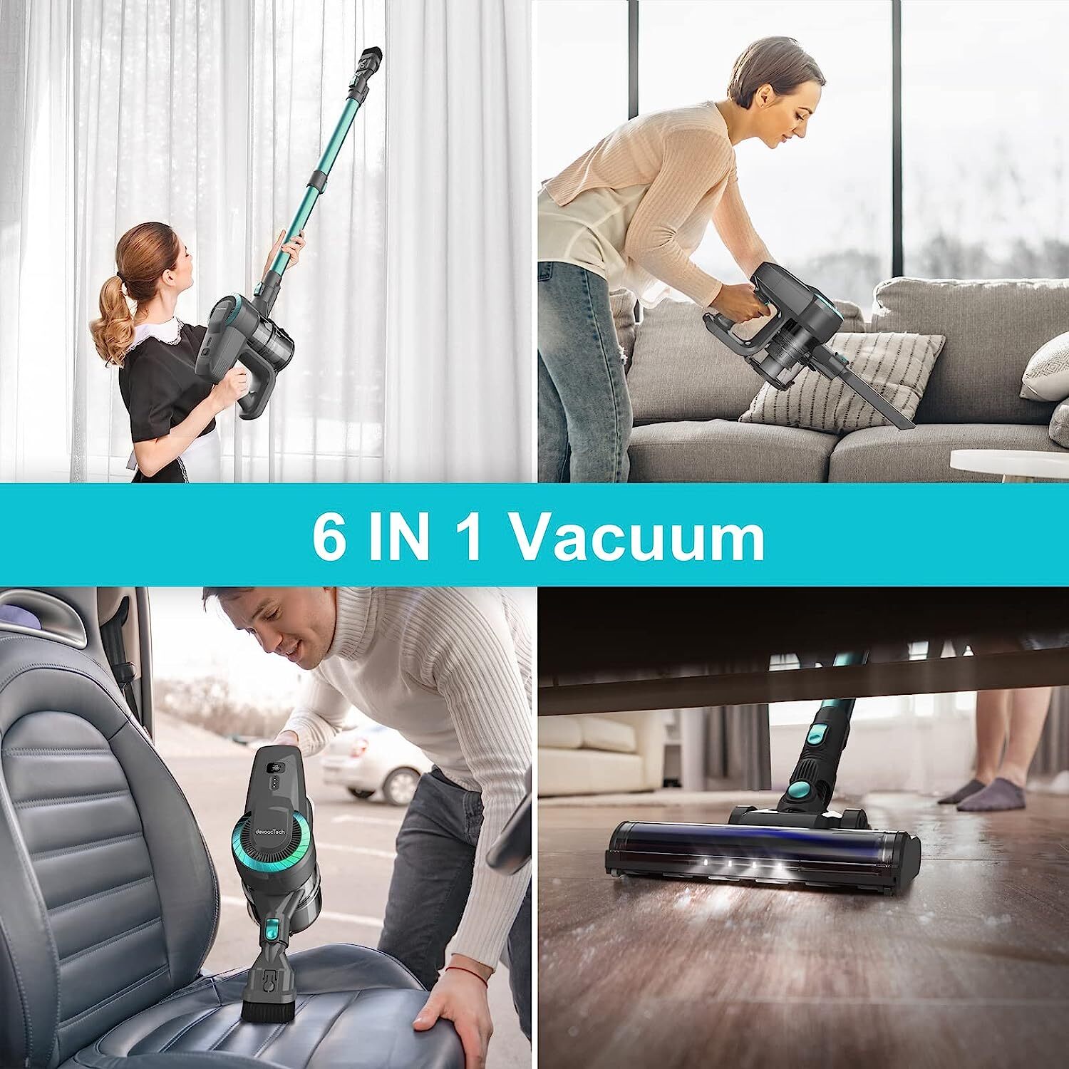 INSE N300 20Kpa Cordless Handheld Stick Upright Vacuum Certified
