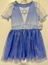 Disney Frozen Elsa Cosplay Dress Costume Girls Size 7/8 NEW