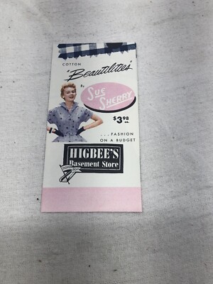 Higbee's Basement Store Dress Brochure Order Form Beautilies by Sue Sherry 1950s