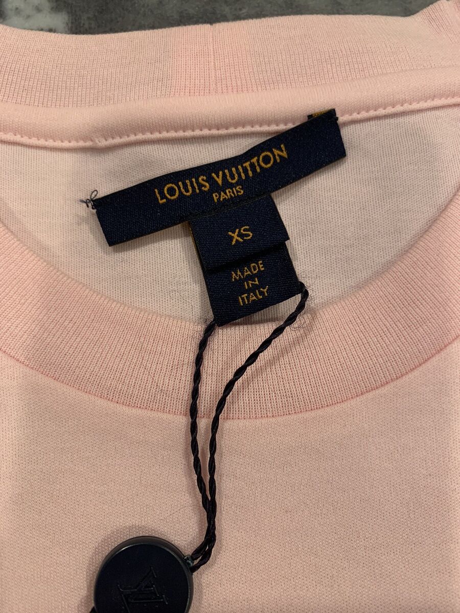 Authentic Louis Vuitton Women LV Stamp Cotton T-shirt XS In Authentic Louis Vuitton Women LV Stamp Cotton T-shirt XS In