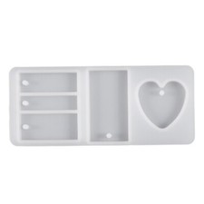 Beautiful Heart and Rectangle Shape Mold Versatile Resin Mold for Decoration
