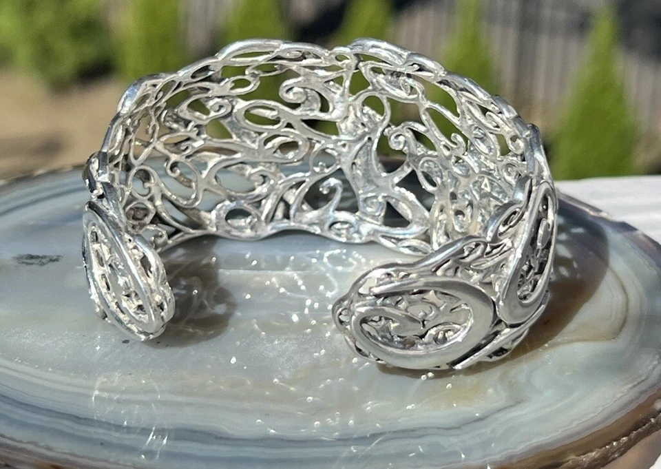 Sterling Silver Cuff Bracelet Carolyn Pollack - Image 2 of 4