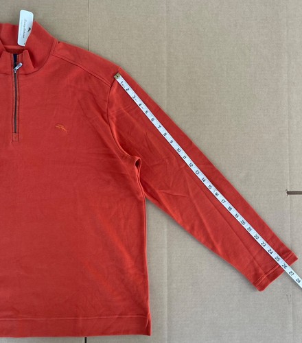 Tommy Bahama Men’s XL Half Zip Bonfire Orange New With Tags - Picture 4 of 6