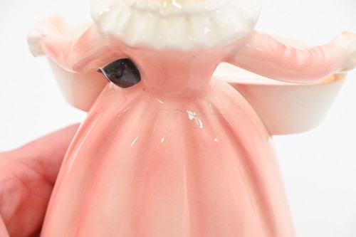 Vntg Enesco Porcelain Figurine Lady A Mothers Work Is Never Done Scouring Pad - Picture 9 of 11