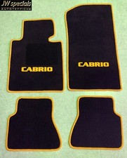 Autoteppiche Fußmatten für BMW E36 / 3er Cabrio schwarz gelb Neu 4teilig 