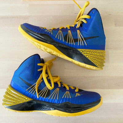 Nike iD Hyperdunk Blue & Yellow Shoes Size 5.5Y/7W | eBay