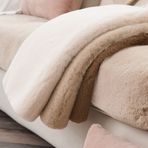 Plush Sofa Cover Fur Sofa Cushion Towel Anti-Slip Sofa Chair Covers Room Blanket
