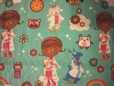 doc mcstuffins fun fabric blue 11 by 11 inch new