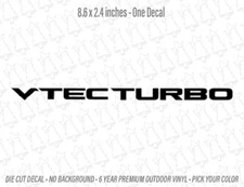 VTEC TURBO Rear Window Trunk Sticker Decal for 2016-2020 Civic Type R FK8 JDM