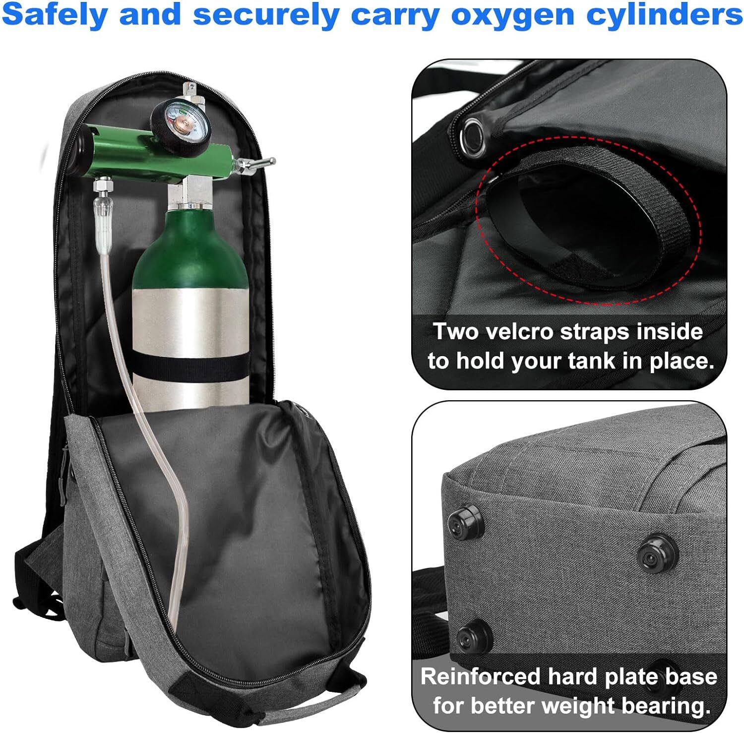 Oxygen Tank Backpack Size D, Portable Oxygen Backpack for D/M15 JD/M22 ...